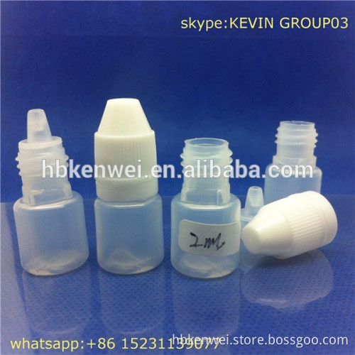 free sample small plastic soft squeeze mini eye dropper bottle 2ml with tamperproof cap